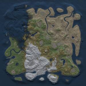 Thumbnail Rust Map: Procedural Map, Size: 4500, Seed: 1699918139, 16 Monuments