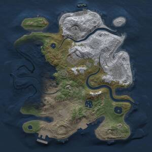 Thumbnail Rust Map: Procedural Map, Size: 2850, Seed: 800854377, 9 Monuments