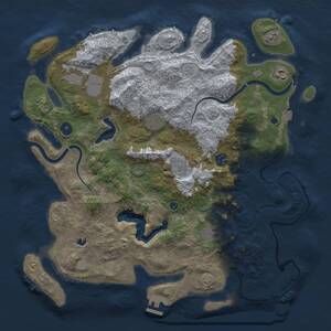 Thumbnail Rust Map: Procedural Map, Size: 4000, Seed: 1400, 12 Monuments