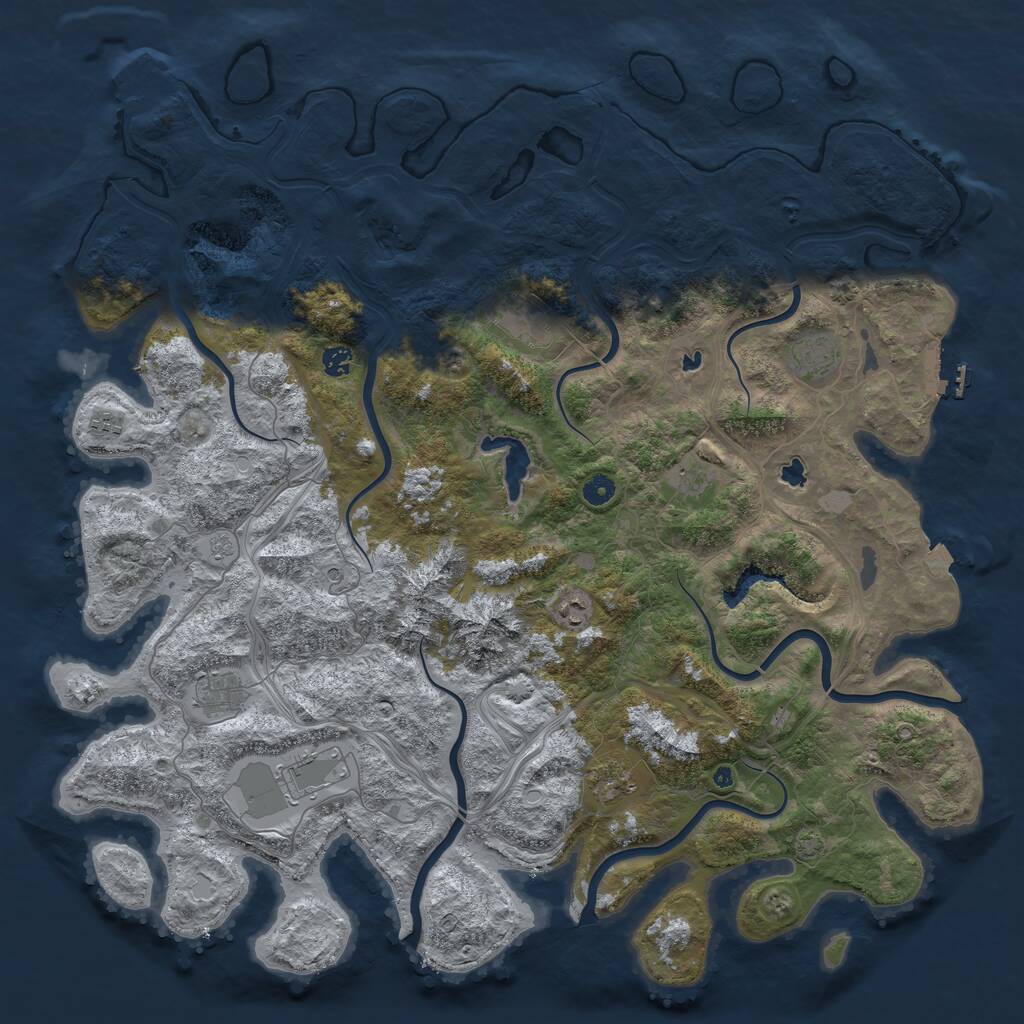 Rust Map: Procedural Map, Size: 5000, Seed: 481908145, 15 Monuments
