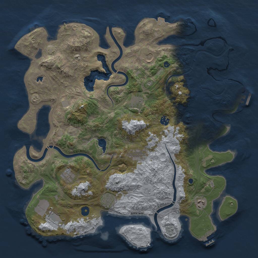 Rust Map: Procedural Map, Size: 4250, Seed: 923466941, 15 Monuments