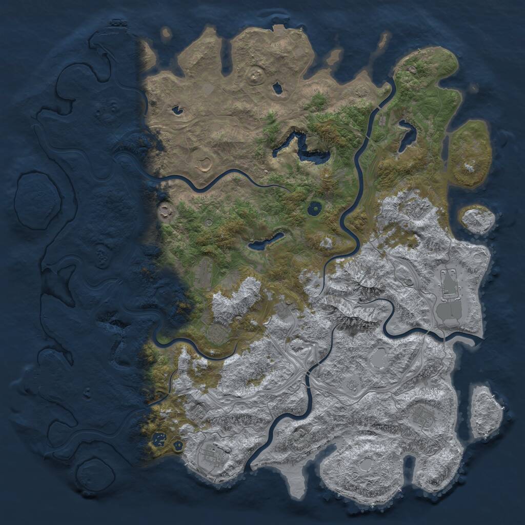 Rust Map: Procedural Map, Size: 5500, Seed: 15448, 17 Monuments