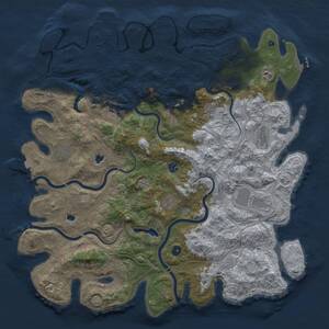 Thumbnail Rust Map: Procedural Map, Size: 4973, Seed: 351236, 16 Monuments