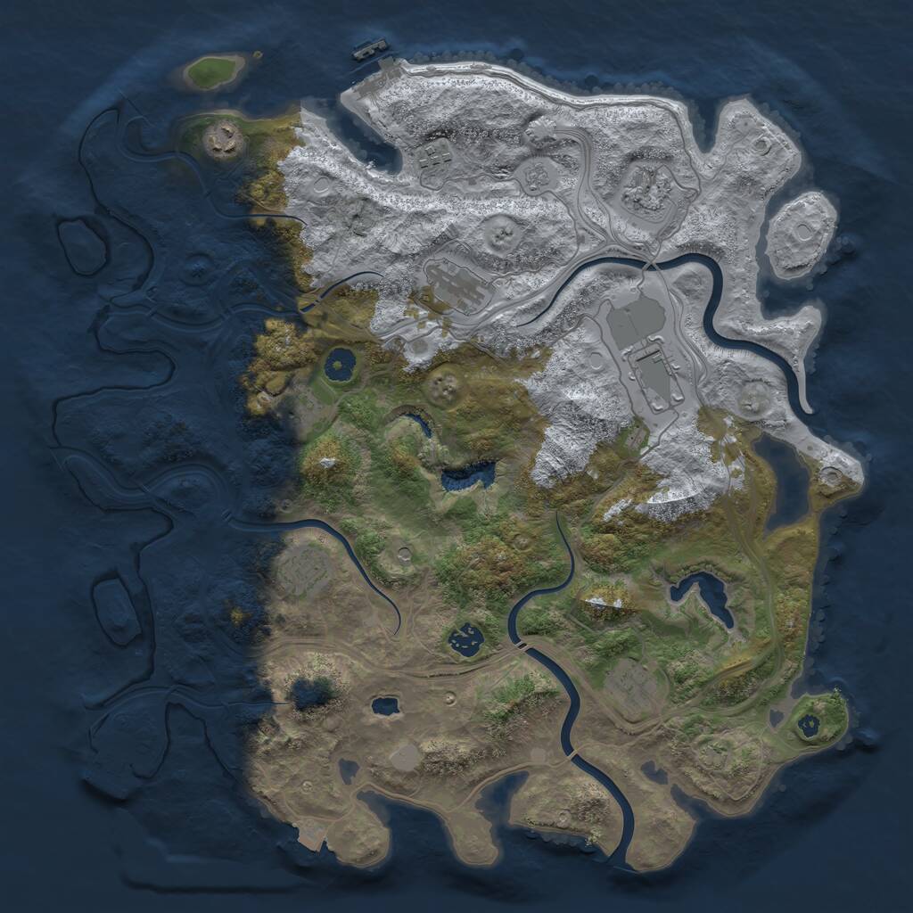 Rust Map: Procedural Map, Size: 4250, Seed: 68985031, 15 Monuments