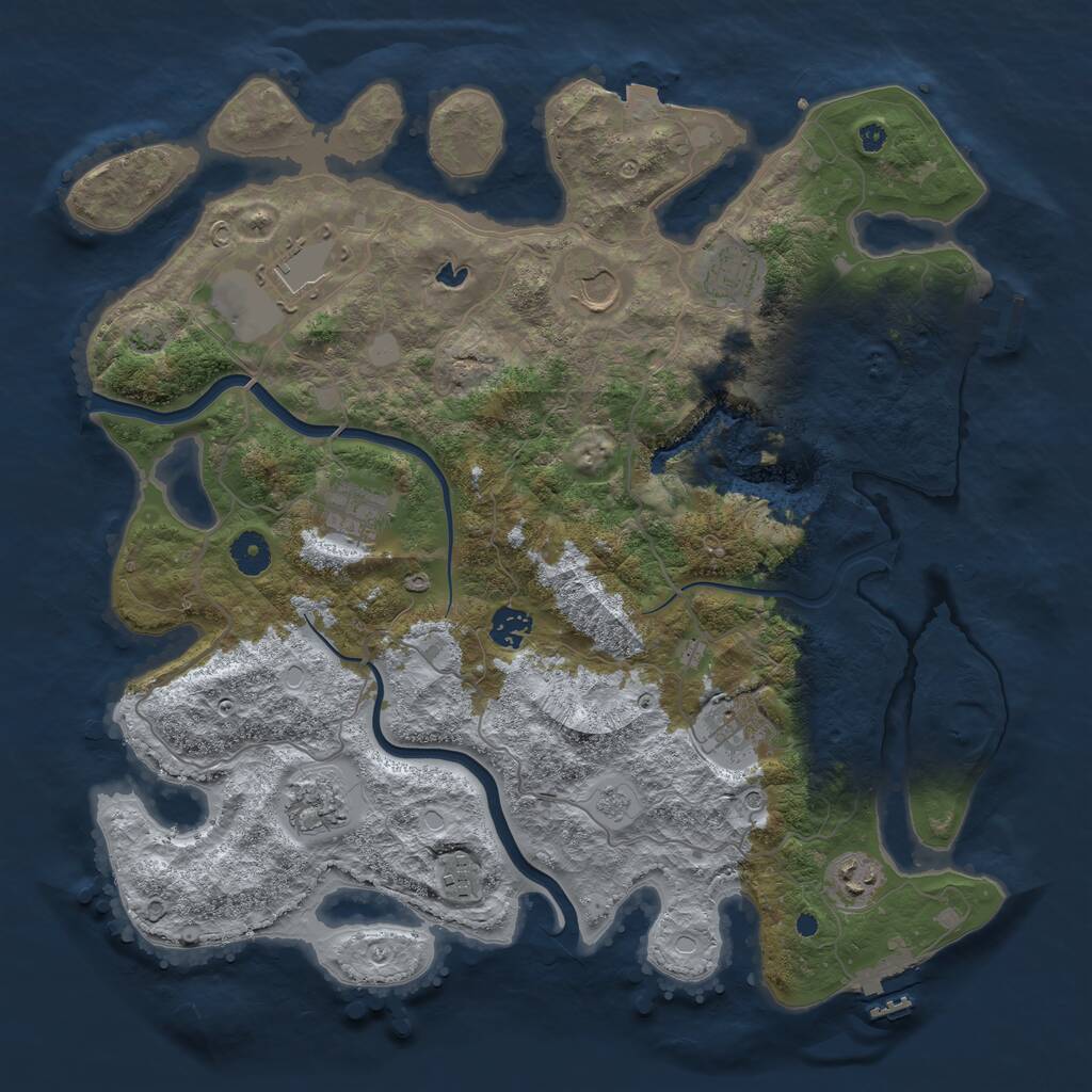 Rust Map: Procedural Map, Size: 4000, Seed: 1571595051, 15 Monuments