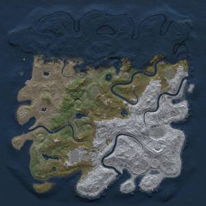 Thumbnail Rust Map: Procedural Map, Size: 4500, Seed: 530782878, 13 Monuments