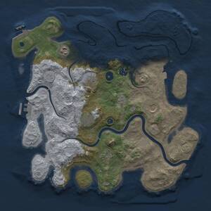 Thumbnail Rust Map: Procedural Map, Size: 3650, Seed: 79654074, 13 Monuments