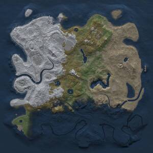 Thumbnail Rust Map: Procedural Map, Size: 4000, Seed: 224235, 12 Monuments
