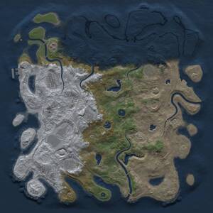 Thumbnail Rust Map: Procedural Map, Size: 4500, Seed: 812625488, 15 Monuments
