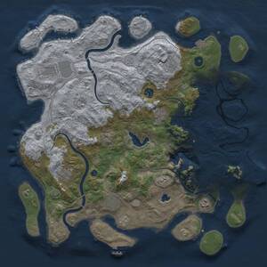 Thumbnail Rust Map: Procedural Map, Size: 4250, Seed: 1633171211, 15 Monuments