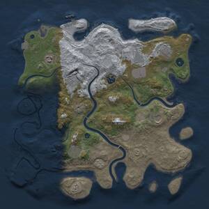 Thumbnail Rust Map: Procedural Map, Size: 3800, Seed: 167, 14 Monuments
