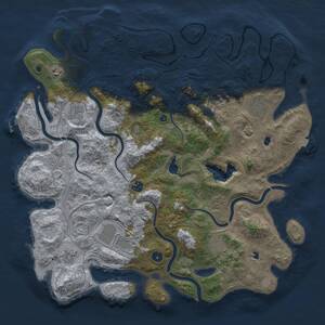 Thumbnail Rust Map: Procedural Map, Size: 4500, Seed: 37559948, 14 Monuments