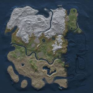 Thumbnail Rust Map: Procedural Map, Size: 4250, Seed: 281538073, 14 Monuments