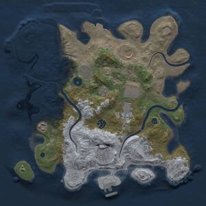 Thumbnail Rust Map: Procedural Map, Size: 3500, Seed: 299669127, 14 Monuments