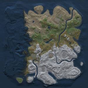 Thumbnail Rust Map: Procedural Map, Size: 4500, Seed: 195390369, 15 Monuments