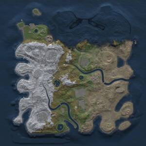 Thumbnail Rust Map: Procedural Map, Size: 3500, Seed: 281984, 15 Monuments