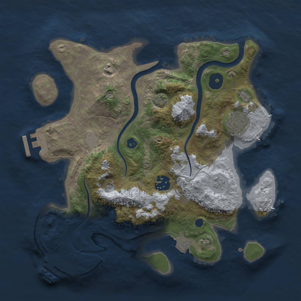 Rust Map: Procedural Map, Size: 2900, Seed: 45000, 8 Monuments
