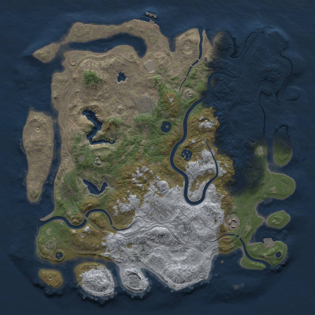 Rust Map: Procedural Map, Size: 4250, Seed: 1615656314, 11 Monuments
