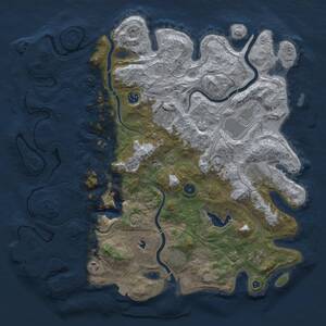 Thumbnail Rust Map: Procedural Map, Size: 4500, Seed: 61916237, 14 Monuments