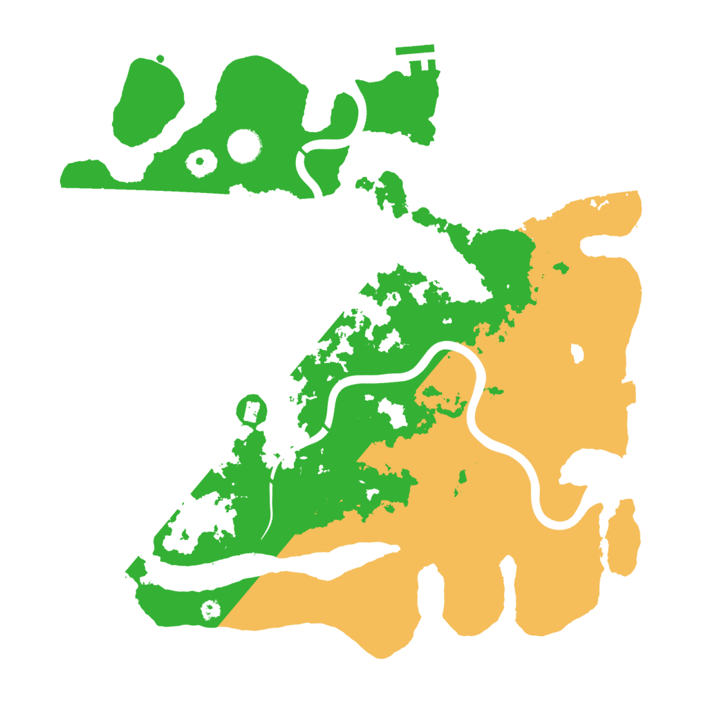 Biome Rust Map: Procedural Map, Size: 3700, Seed: 110607900