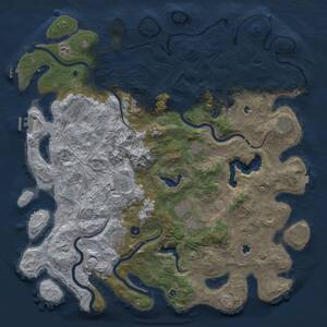Thumbnail Rust Map: Procedural Map, Size: 5000, Seed: 812625488, 16 Monuments