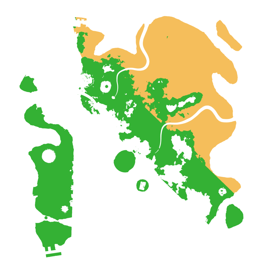 Biome Rust Map: Procedural Map, Size: 3500, Seed: 4579