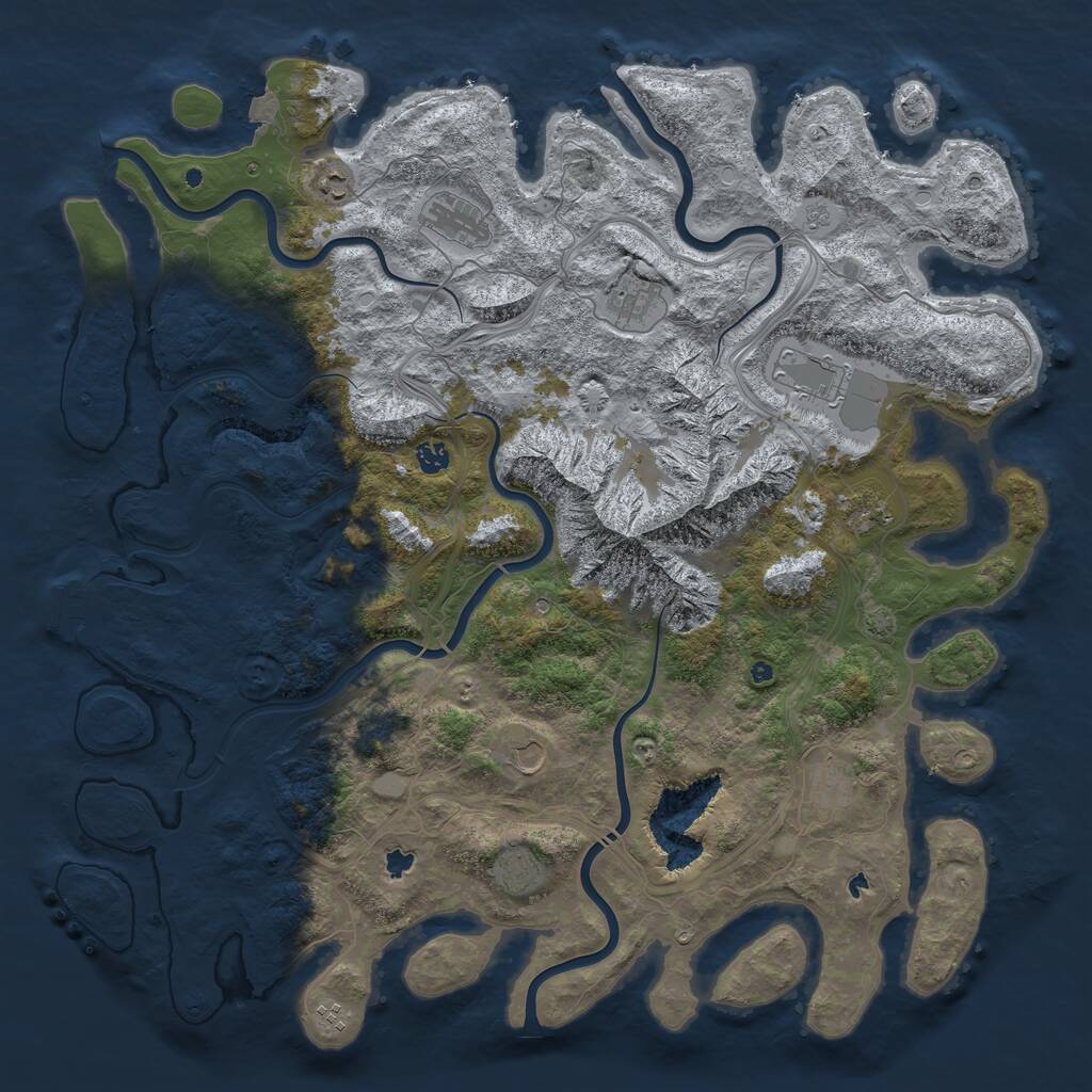 Rust Map: Procedural Map, Size: 5000, Seed: 1978101237, 15 Monuments