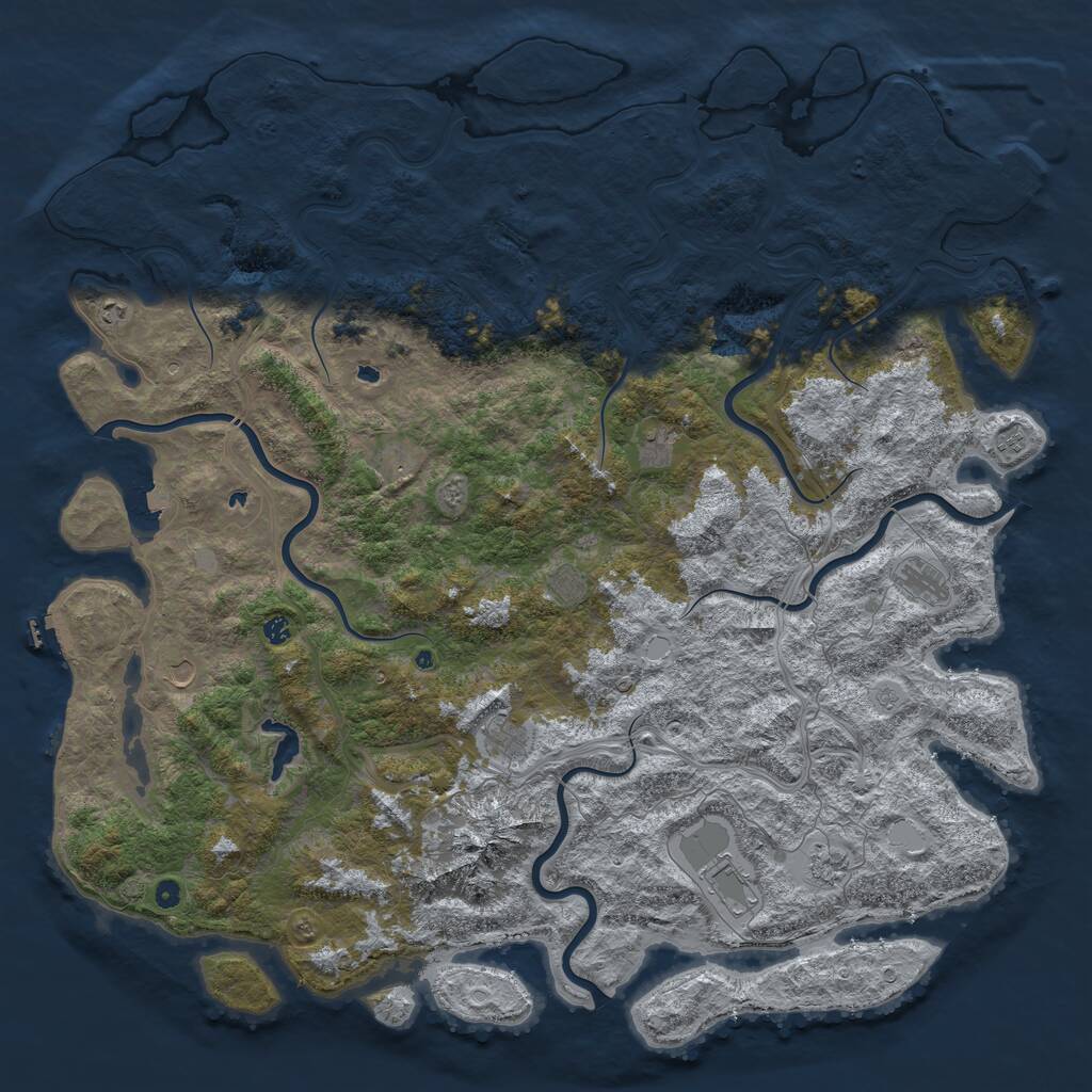 Rust Map: Procedural Map, Size: 6000, Seed: 1521261738, 17 Monuments