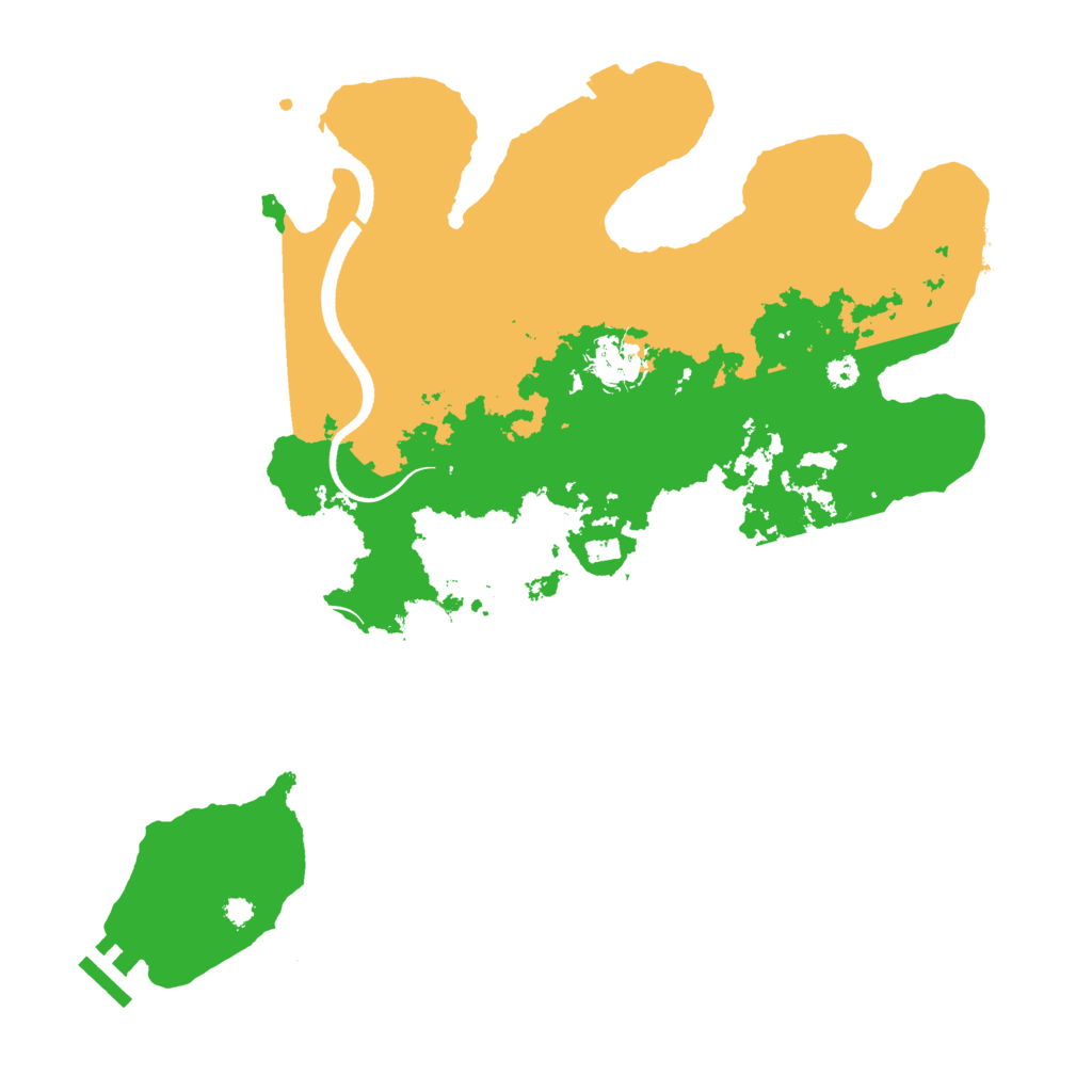 Biome Rust Map: Procedural Map, Size: 3500, Seed: 304315212