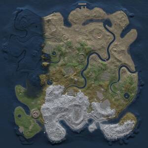 Thumbnail Rust Map: Procedural Map, Size: 3750, Seed: 497532780, 15 Monuments