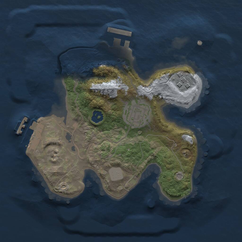 Rust Map: Procedural Map, Size: 2000, Seed: 1959549862, 5 Monuments