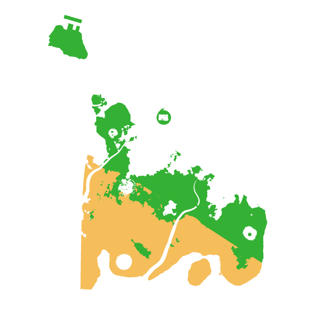 Biome Rust Map: Procedural Map, Size: 3500, Seed: 16781