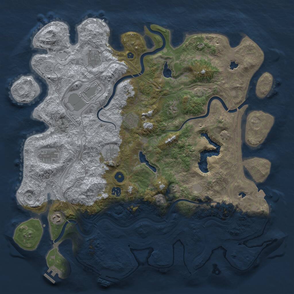 Rust Map: Procedural Map, Size: 4500, Seed: 110789392, 15 Monuments