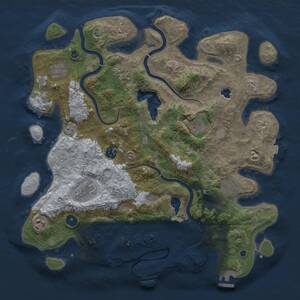 Thumbnail Rust Map: Procedural Map, Size: 4000, Seed: 616299412, 14 Monuments