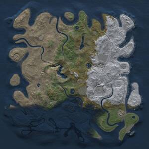 Thumbnail Rust Map: Procedural Map, Size: 4200, Seed: 56845731, 12 Monuments