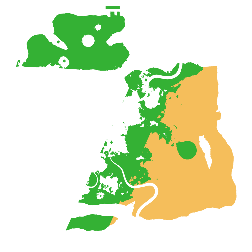 Biome Rust Map: Procedural Map, Size: 3600, Seed: 1525