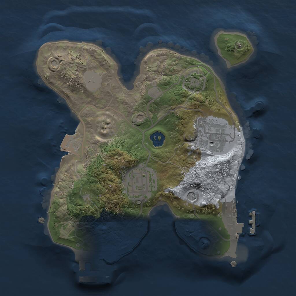 Rust Map: Procedural Map, Size: 2000, Seed: 22446418, 7 Monuments