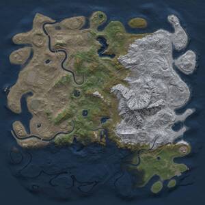 Thumbnail Rust Map: Procedural Map, Size: 5000, Seed: 2051658410, 15 Monuments