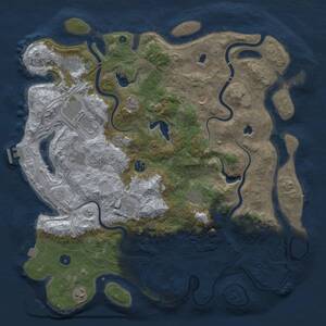 Thumbnail Rust Map: Procedural Map, Size: 4500, Seed: 1540705670, 15 Monuments