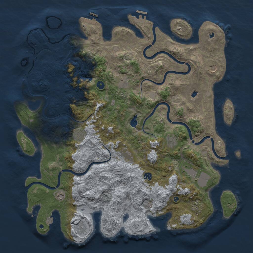Rust Map: Procedural Map, Size: 4750, Seed: 1707212530, 17 Monuments