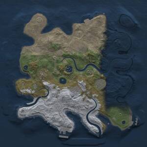 Thumbnail Rust Map: Procedural Map, Size: 3250, Seed: 1843463529, 11 Monuments