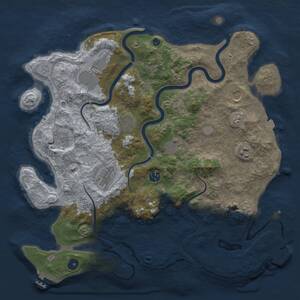 Thumbnail Rust Map: Procedural Map, Size: 3998, Seed: 1441133105, 16 Monuments