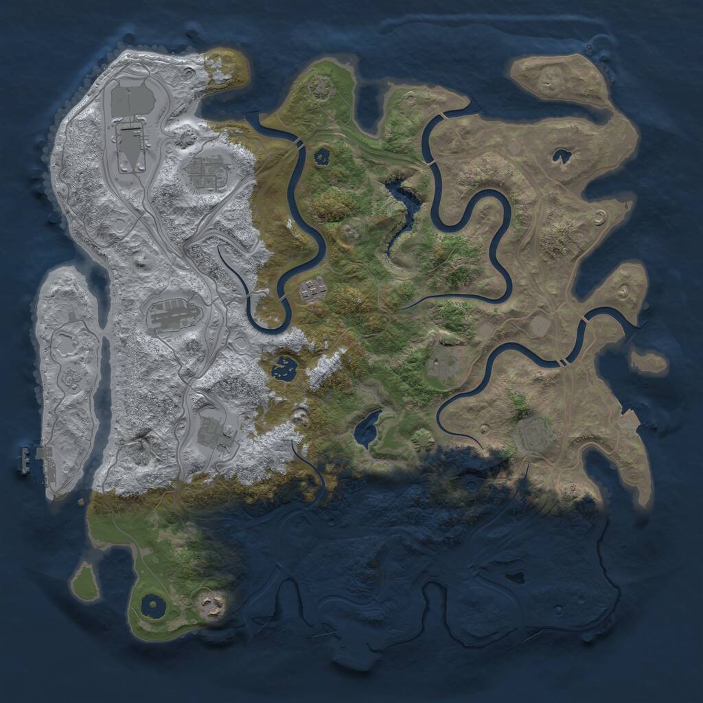 Rust Map: Procedural Map, Size: 4250, Seed: 1573853665, 15 Monuments