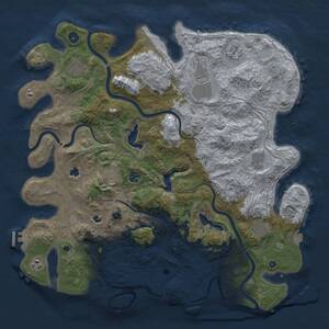 Thumbnail Rust Map: Procedural Map, Size: 4500, Seed: 665599012, 15 Monuments