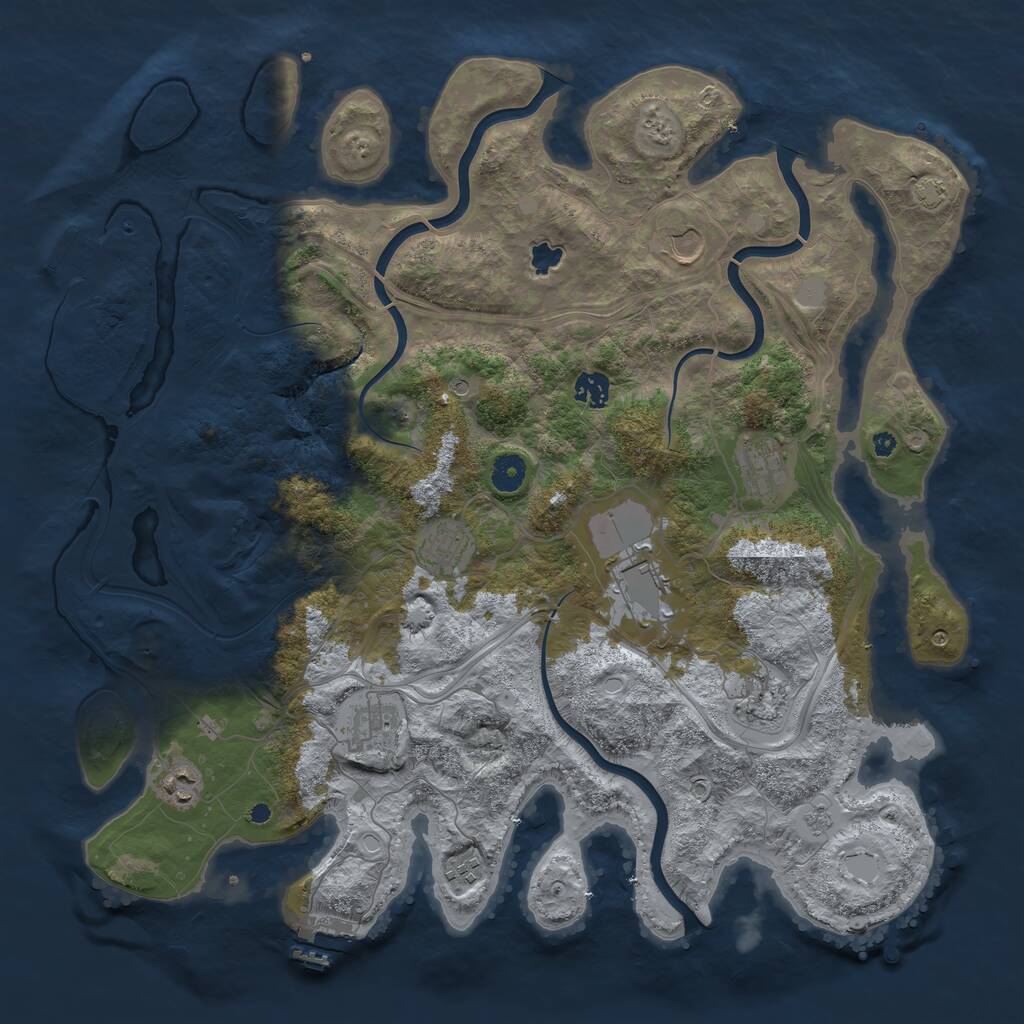 Rust Map: Procedural Map, Size: 4250, Seed: 13189, 15 Monuments