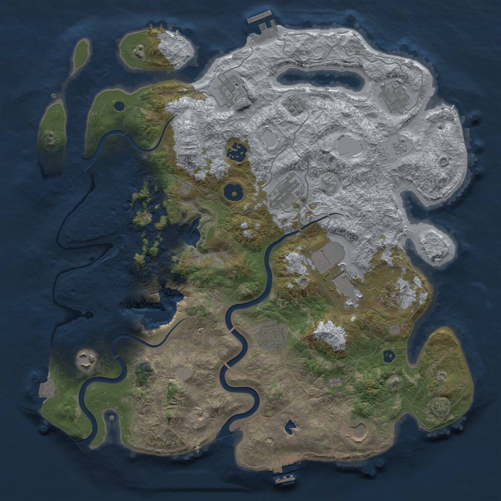 Rust Map: Procedural Map, Size: 4000, Seed: 65156416, 16 Monuments