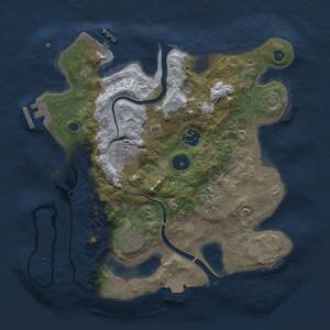 Thumbnail Rust Map: Procedural Map, Size: 3000, Seed: 974568356, 9 Monuments