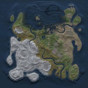 Thumbnail Rust Map: Procedural Map, Size: 3750, Seed: 603470687, 15 Monuments