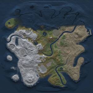 Thumbnail Rust Map: Procedural Map, Size: 3500, Seed: 622626432, 12 Monuments