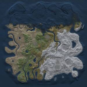 Thumbnail Rust Map: Procedural Map, Size: 4500, Seed: 1533, 15 Monuments